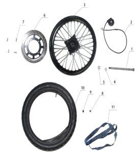 Bluroc 125 Front Wheel Assembly