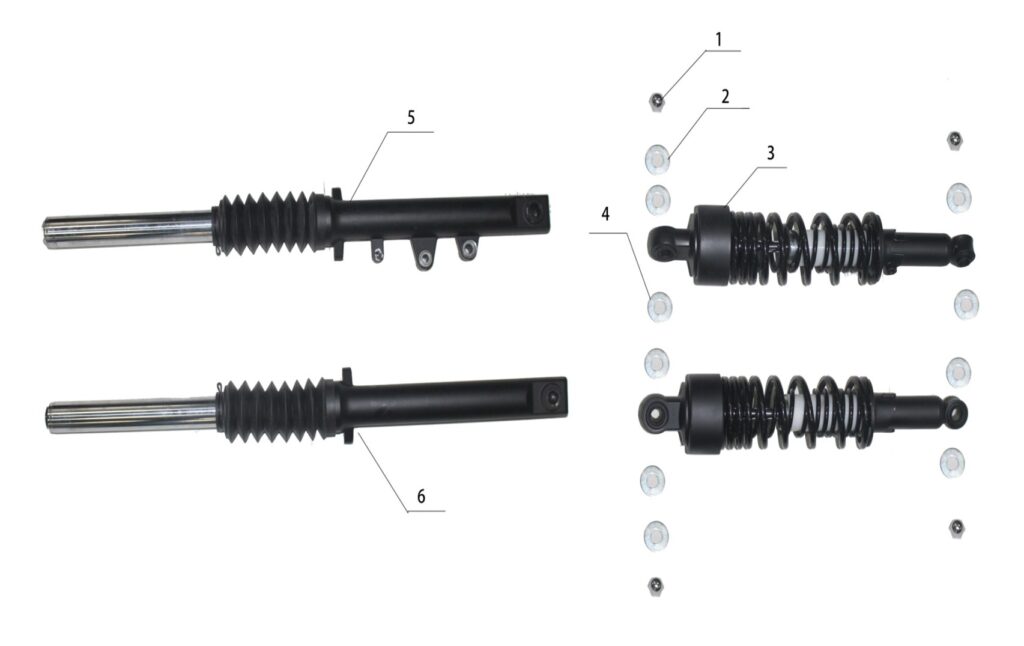 Bluroc 125 Front And Rear Suspension