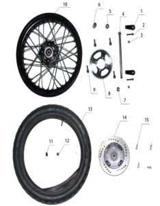 Bluroc 125 Rear Wheel Assembly