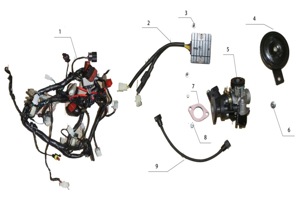 Bluroc 125 Wire Harnees And Electronics