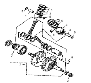 Bluroc 250 Crankshaft Connecting Rod Piston