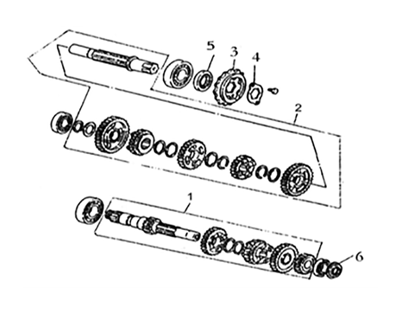 Bluroc 250 Main Shaft Countershaft