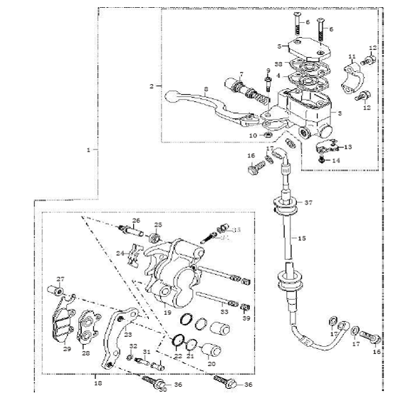 Bluroc Hero 125 Front Disk Brake Assy