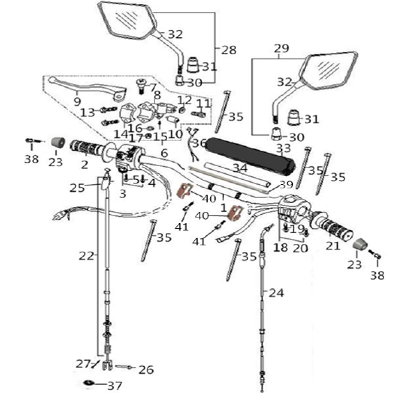 Bluroc Hero 125 Handle Bar Handle Switch