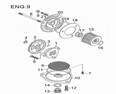 Bluroc Hero 125 Oil Pump