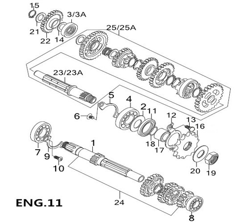 Bluroc Hero 125 Transmission