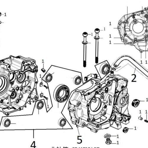 NC-N01 RIGHT CRANKCASE KIT – No. 1 ON DIAGRAM