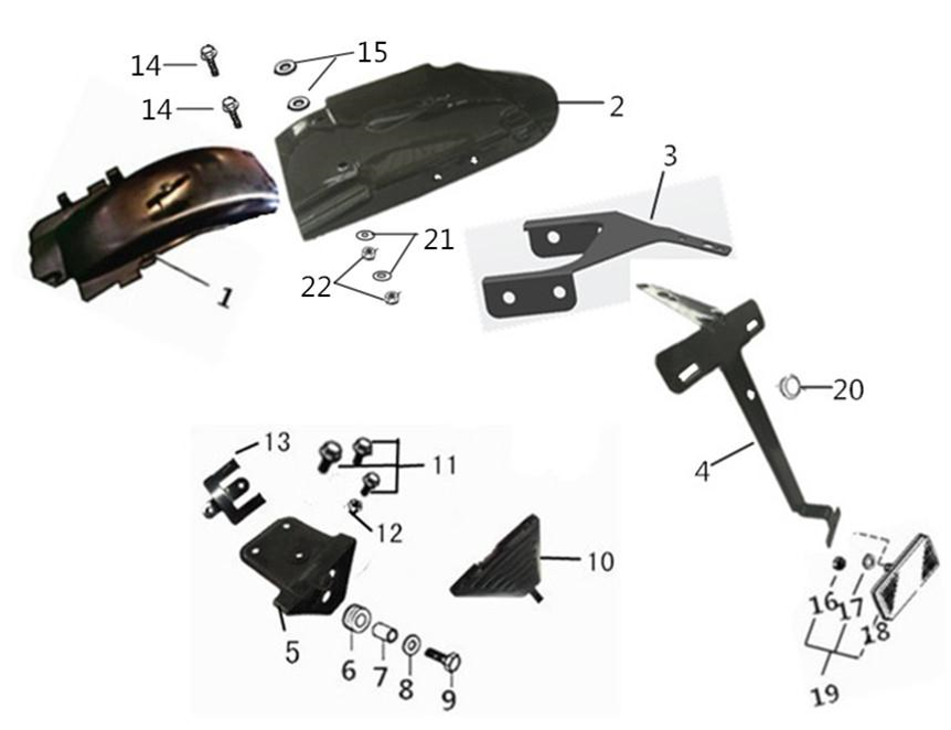 Bluroc Spirit 125 Rear Fender Box Tool