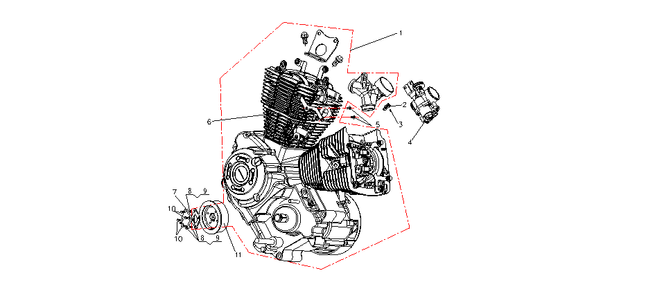 Bluroc V-Bob 250 Engine
