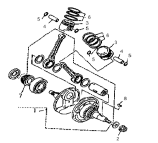 Bluroc V-Bob 250 Crankshaft & Connecting Rod & Piston