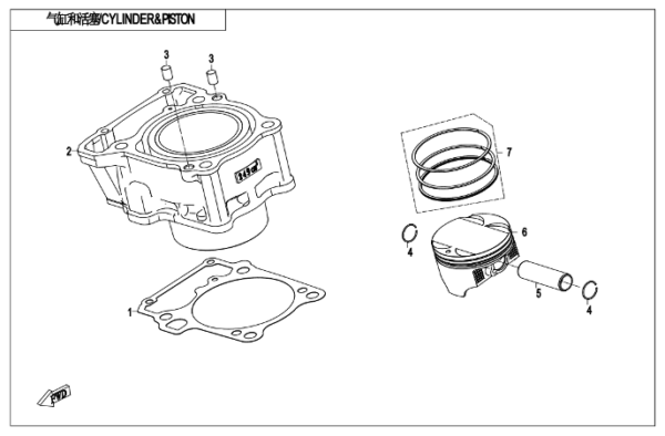 Bluroc Hero 250 Cylinder & Piston