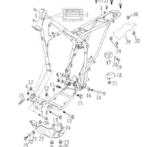 HERO 250 REAR IRON MUD BOARD