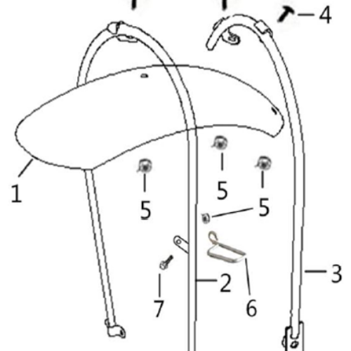 HERO 125 REAR MOUNTING BRACKET – (FRONT FENDER)