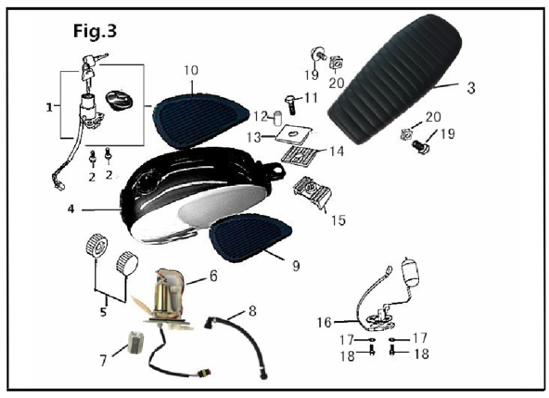 Bluroc Hunt XC Fuel Tank & Seat