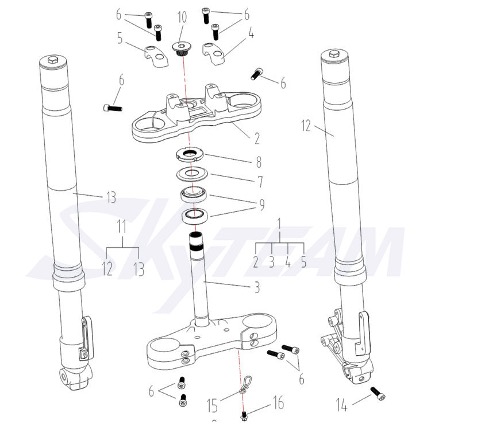 Bluroc Tracker 125 Front Fork