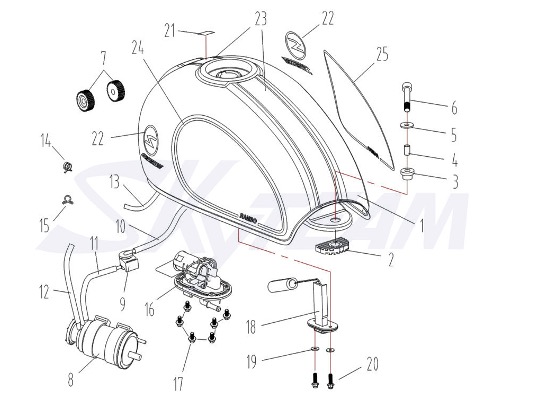 Bluroc Tracker 125 Fuel Tank