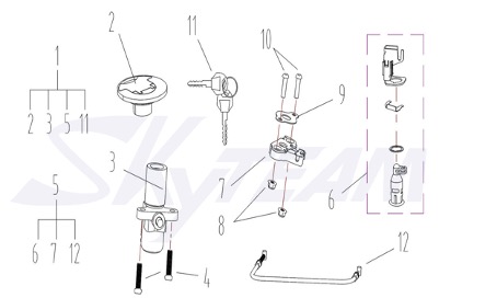 Bluroc Tracker 125 Locking Components