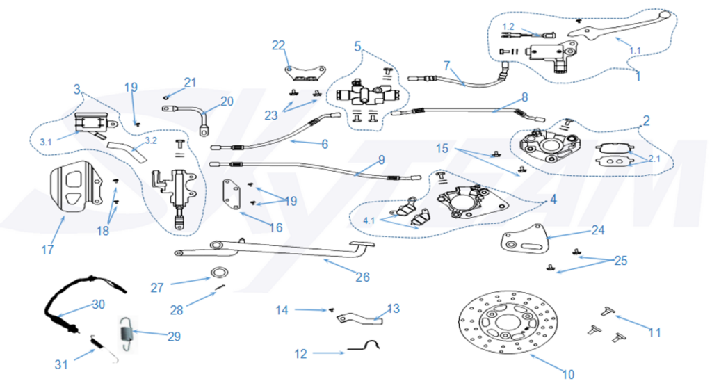 Bluroc Heritage 125 Combined Breaking System