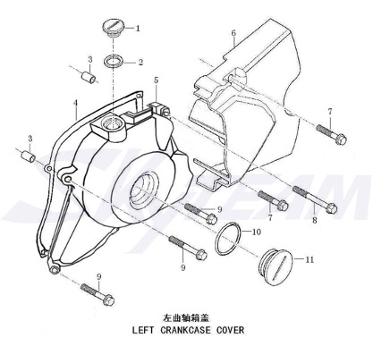 Bluroc Heritage 50 Left Crankcase Cover