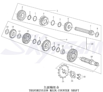 Bluroc Heritage 50 Main Transmission Countershaft