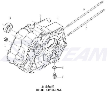 Bluroc Heritage 50 Right Crankcase