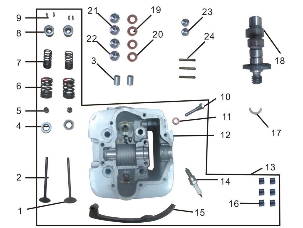 Bluroc Legend 125 Intake & Exhaust Mechanism 2