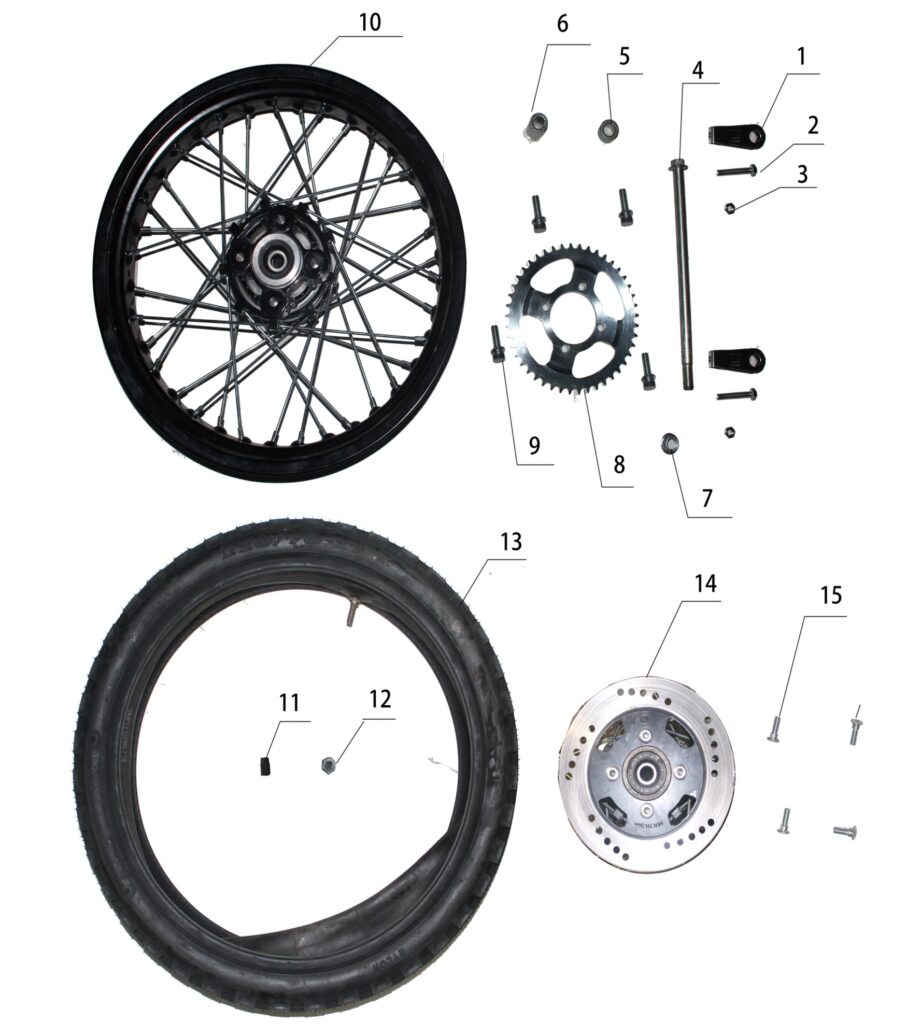 Bluroc Legend 125 Rear Wheel