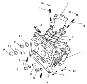 Neco Azzuro GP 125 Cylinder Head