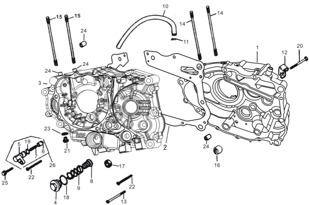 Neco NCN01 Crankcase