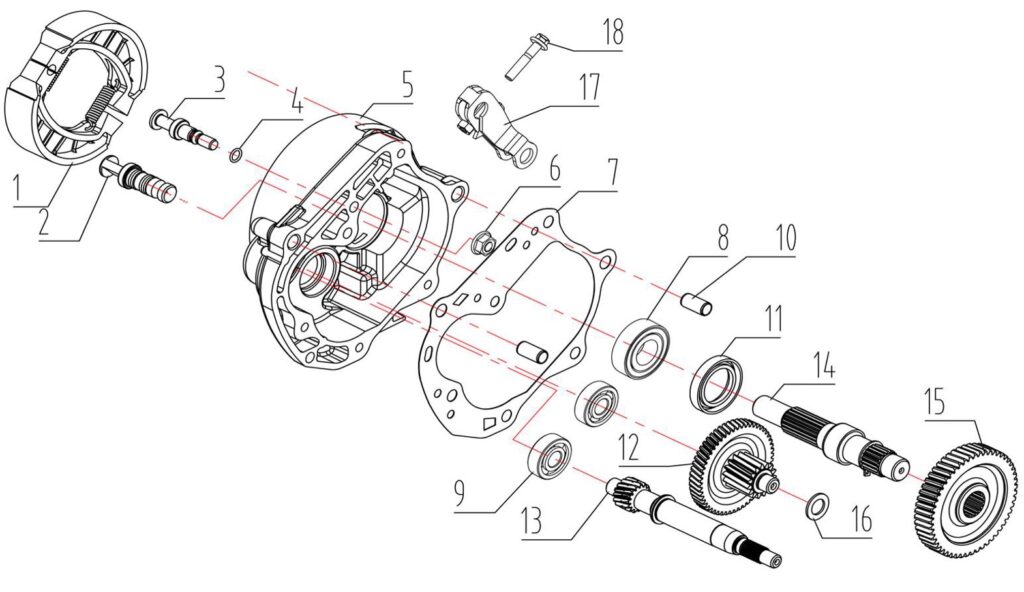 Neco One 10 Mission Case & Drive Shaft