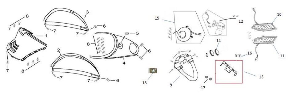 Neco Tempo 50 Body Panel Assembly