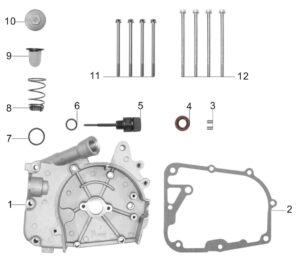 Neco Dinno 50 RIGHT CRANKCASE COVER ASSY